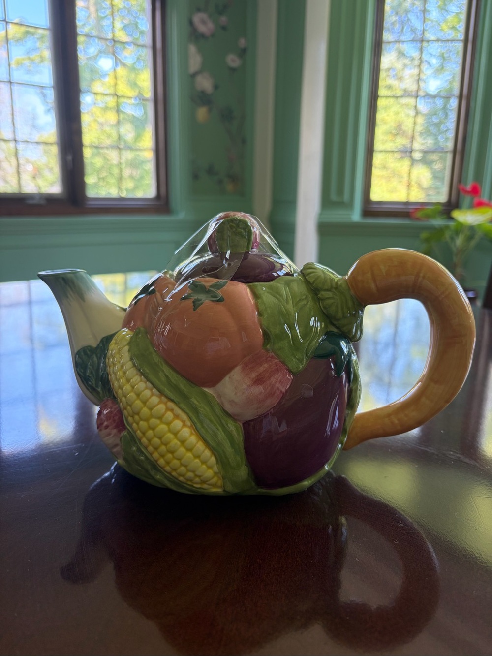 Fitz & Floyd inspired vintage 80s vegetable tea pot